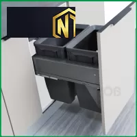 Thùng đựng rác ray âm giảm chấn 2 khoang C1A06-145 tại Phú Thạnh